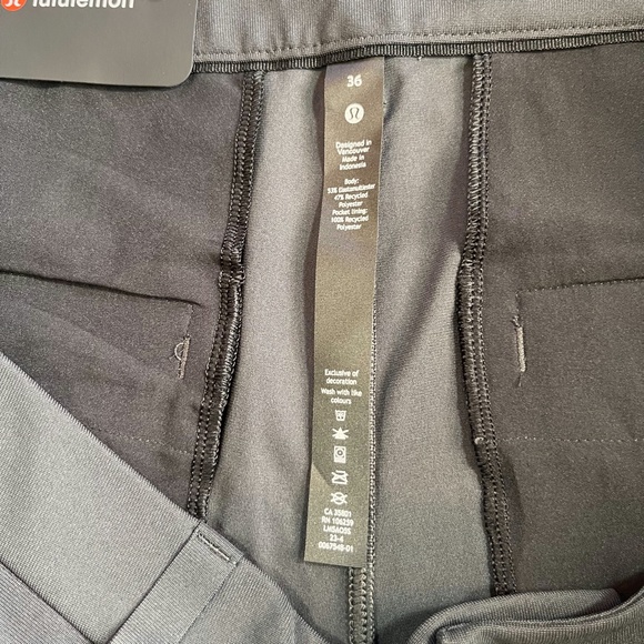 NWT Lululemon Mens ABC Classic Fit Trouser Pants Sz36x32 in Obsidian (Dark Gray) - Picture 12 of 13
